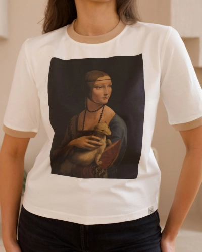 T-shirt „Dama z Gronostajem; - Leonardo da Vinci
