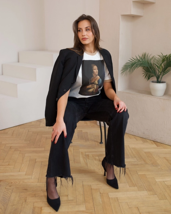 T-shirt „Dama z Gronostajem; - Leonardo da Vinci